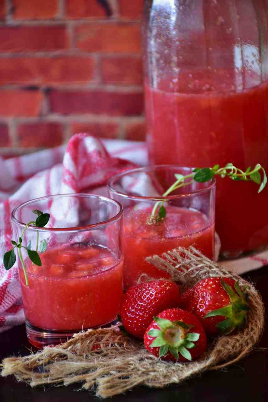 fraise, vodka, limes